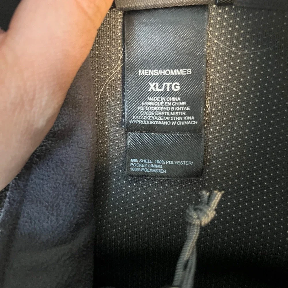 The North Face Mens XL Full Zip Fleece Jacket Charcoal Gray A6GZ FA13 Mock Neck